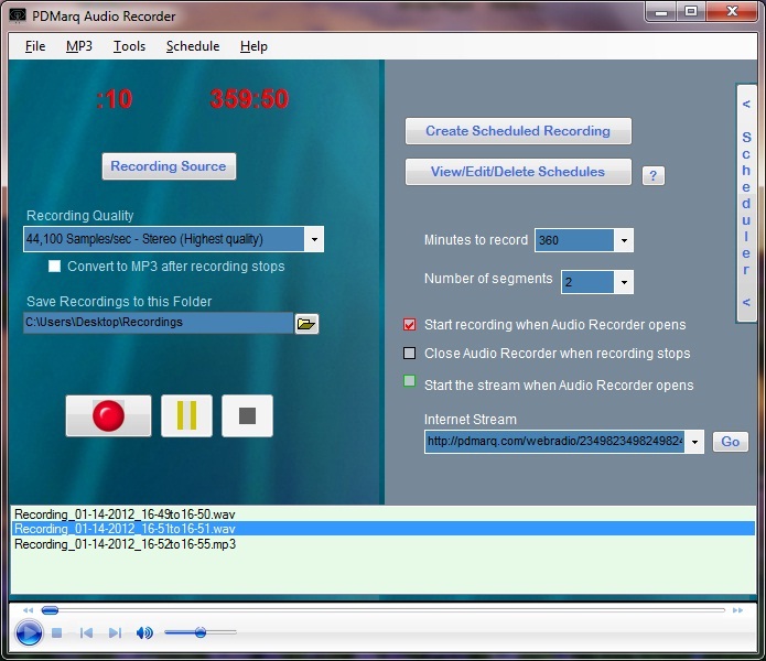 streaming audio recorder freeware